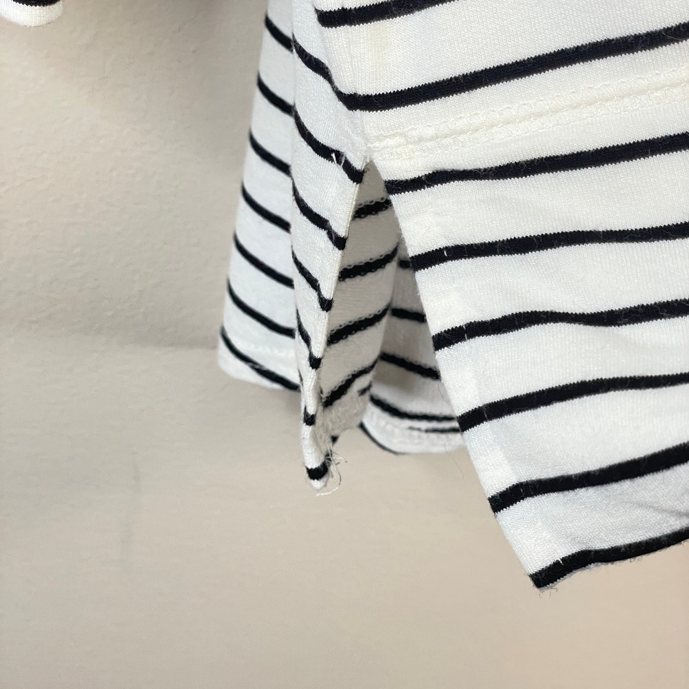 Liz Claiborne Striped Tunic Top Women XLarge Neutral Capsule Comfy Travel Lounge - Picture 5 of 12